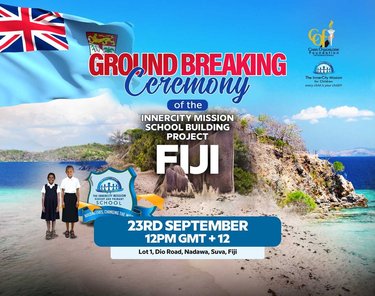 InnerCityHQ's tweet image. 🌍✈️ BREAKING NEWS
The #InnerCityMission Delegation arrives #Fiji Island ahead of the Groundbreaking Ceremony of the 19th InnerCity Mission 100% free School and the very first on the continent of Oceania 🎉
#COFI
#EndChildpovertynow