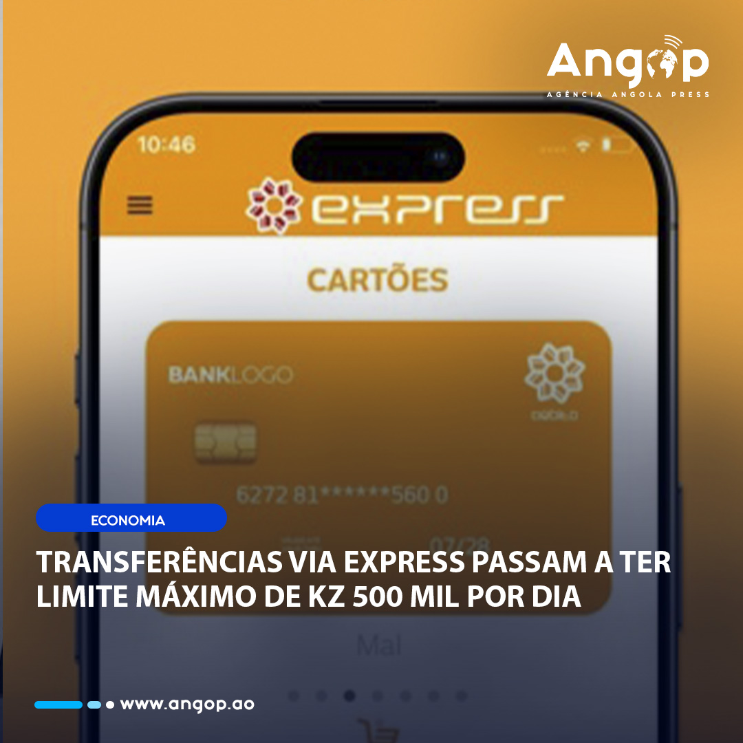 O limite máximo de envio e recepção de dinheiro via Express passa a ser, a partir desta sexta-feira, de 500 mil kwanzas por dia em cada cartão da rede Multicaixa, contra os anteriores Kz 300 mil, anunciou hoje a Empresa Interbancária de Serviços (EMIS) - angop.ao/noticias/econo…