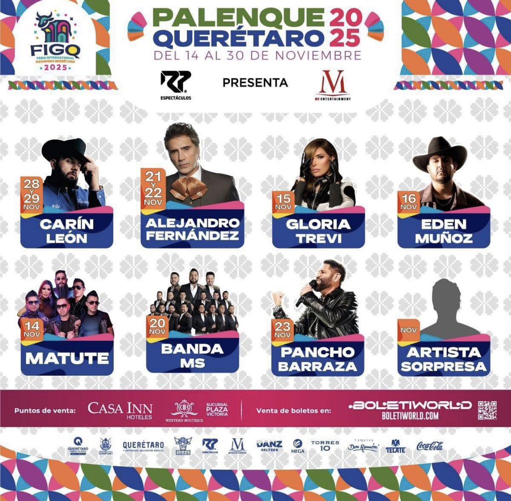 CarlosVinicioAR's tweet image. Este es el cartel para la Feria Internacional Ganadera Querétaro 2025.