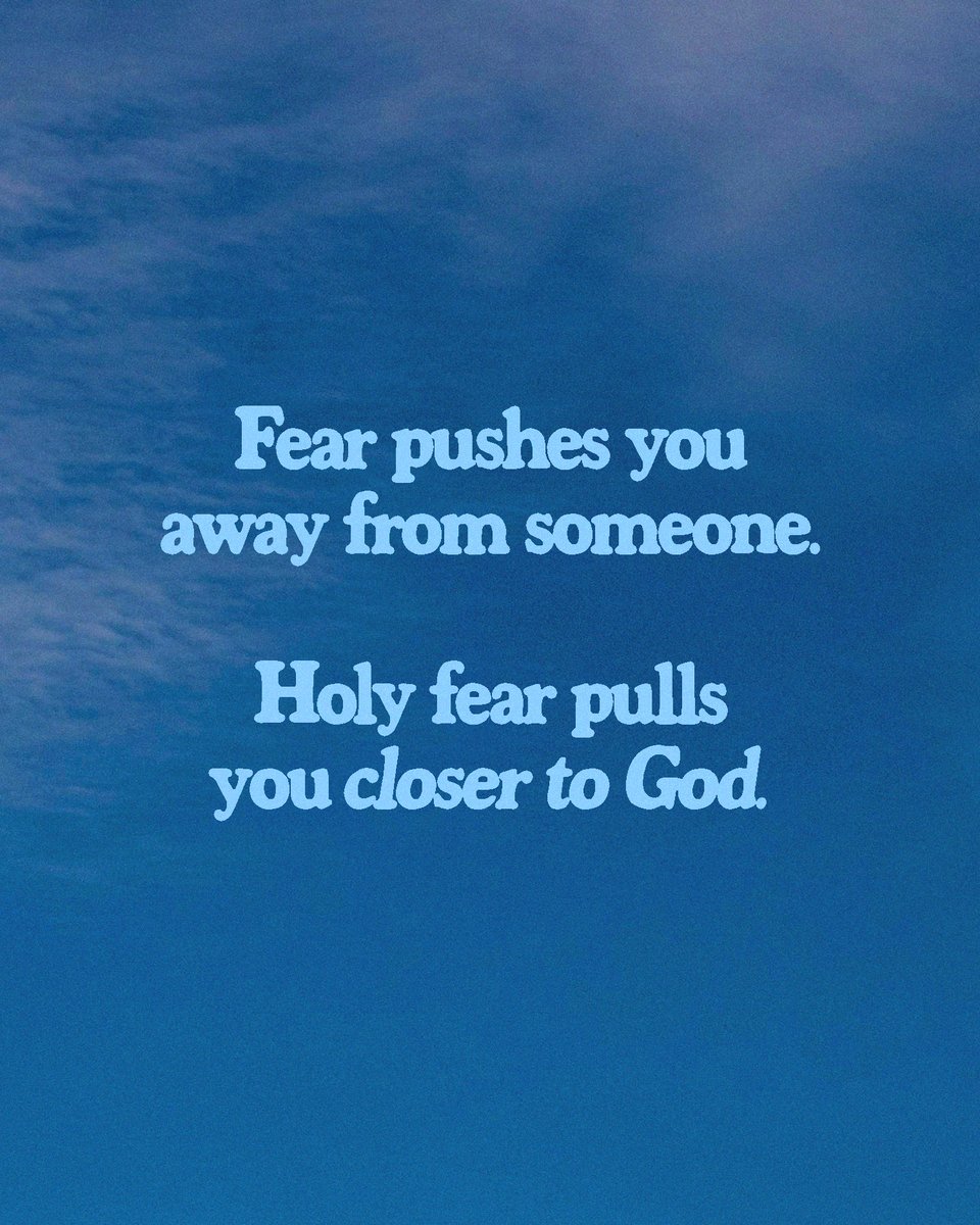 JohnBevere's tweet photo. The fear of the Lord is not about being afraid of God. It is about staying close to Him.

Those who are scared of God hide from Him. Those who fear God hide in Him.

Holy fear doesn’t drive us away. It draws us near, keeps our hearts tender, and shapes the way we live every day.

This is the awe that changes everything.

Follow this link to my book, The Awe of God. https://t.co/HN8eFKfryE