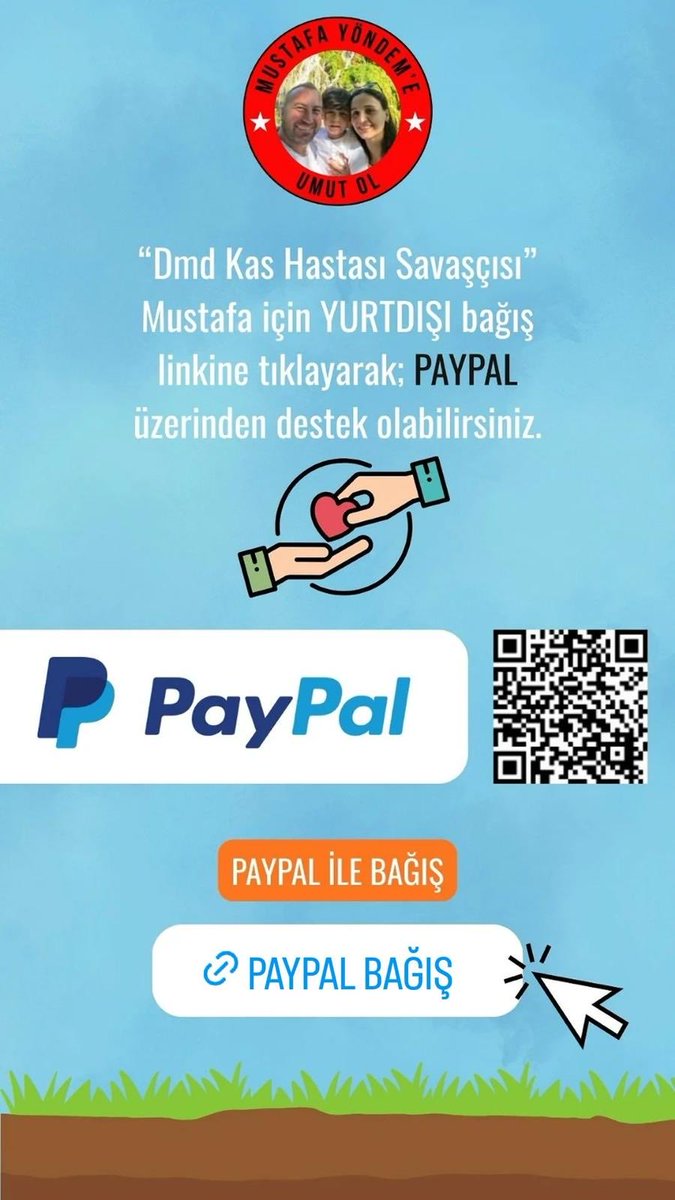 Mustafaya Artık Paypal Üzerinden de Bağış Yapabilir Umut Olabilirsiniz Gurbetçilerimizin Desteklerini Bekliyoruz.🙏🏻🙏🏻