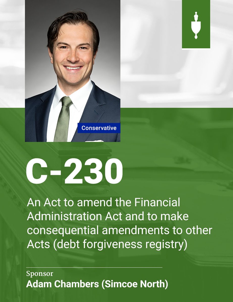 HoCChamber's tweet photo. .@adamchamb introduced Bill #C230 in the #HoC.
The full text of the Bill will be available later today: https://t.co/w7U08AyH3f https://t.co/lsVFZN0Qdi
