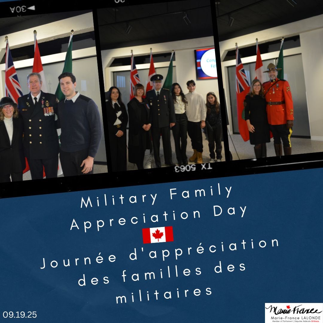 On this 7th annual Military Family Appreciation Day, we  honour not only Canadian Armed Forces members, but their spouses, children, parents, siblings, and loved ones who stand steadfastly by their side.