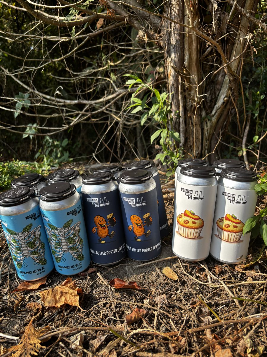 A trio of beautiful brews from the good folks dahn at <a href="/AbjurationBrew/">Abjuration Brewing</a> join us this afternoon as well! Stop by Creekside to check out Muffin Sour v1.1: Peach &amp; Pecan, IPA v6.22: Nelson, Hallertau Blanc, Columbus (a collab with Dem Bones Brewing🦴), and Peanut Butter Porter v1.3!