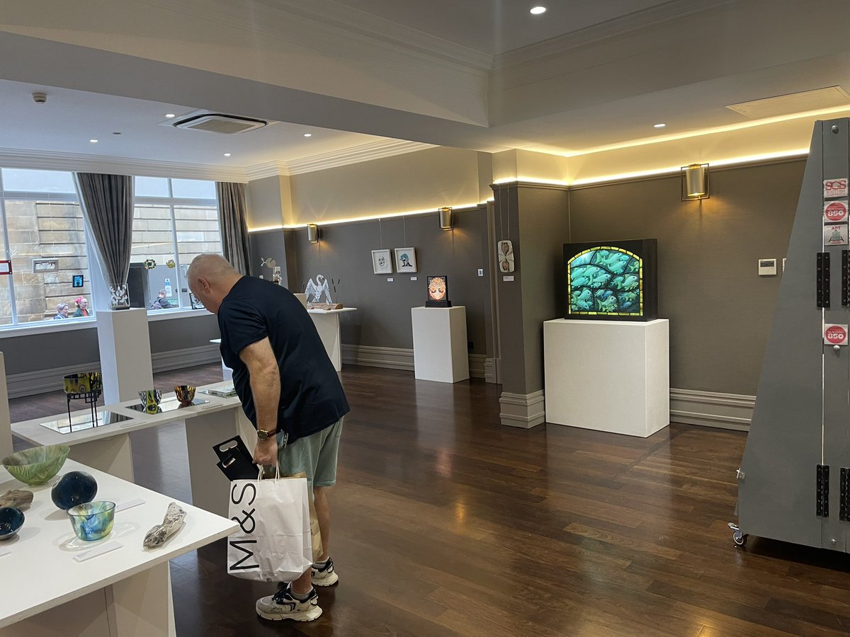 GlasgowCraft's tweet image. We visited the fantastic @ScotGlassSoc ‘Alchemy’ exhibition at @TradesHouse today and highly recommend it! Beautiful work and was a delight to see one of our @CofGCollege HND Jewellery students participating! #multidisciplinary #artglass #craft #Scottish