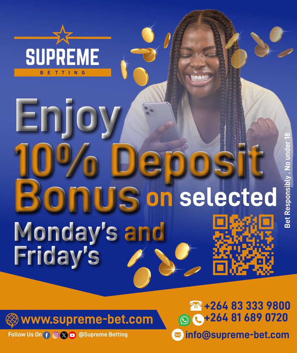 10% bonus on your deposit is active !