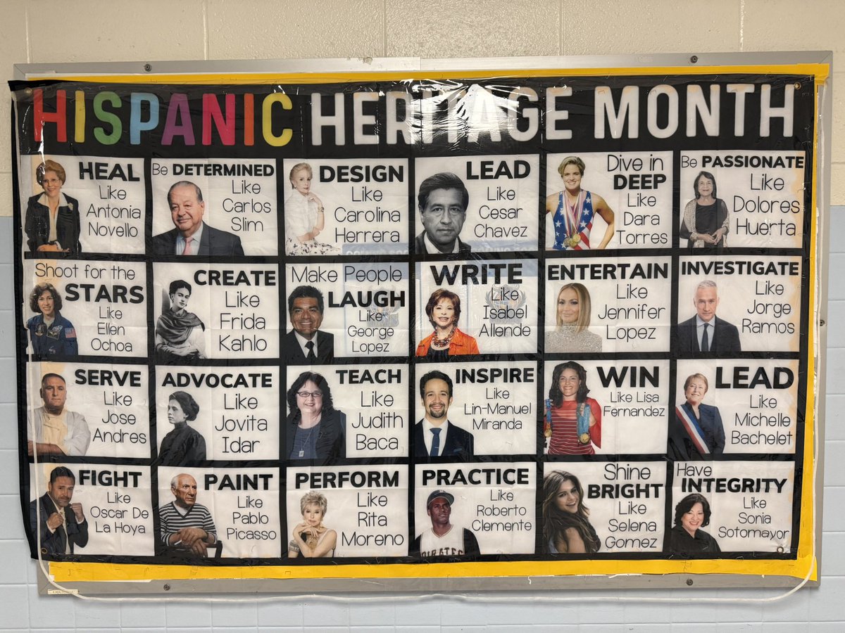 GMSVikings's tweet image. Latine Heritage Month is shining bright at GMS! 🌎💛💙 Look at all these beautiful bulletin boards created to celebrate our culture, history, and pride. #VikingPride #GlobalMindsSucceedTogether #LatineHeritageMonth #MCPSFutureReady @MCPS