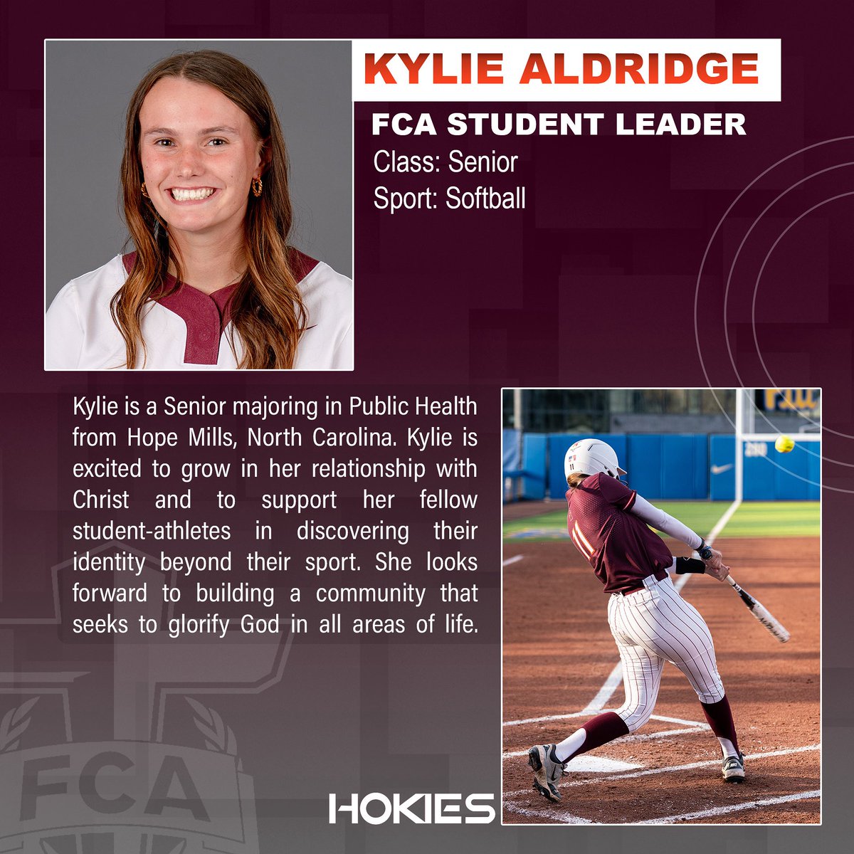 Meet a couple of our student leaders! We are thankful for these <a href="/HokiesSoftball/">Virginia Tech Softball</a> ladies.