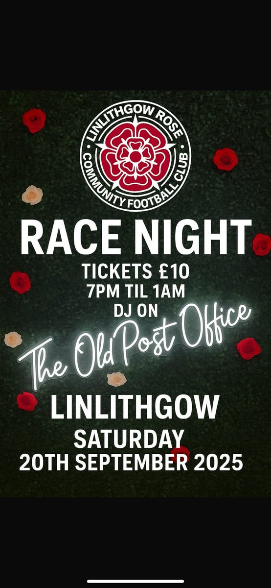 Doors at The Old Post Office, Linlithgow open at 6.30 tomorrow for a 7pm start. But before that we've a trip to Edinburgh in the league.

#HTG