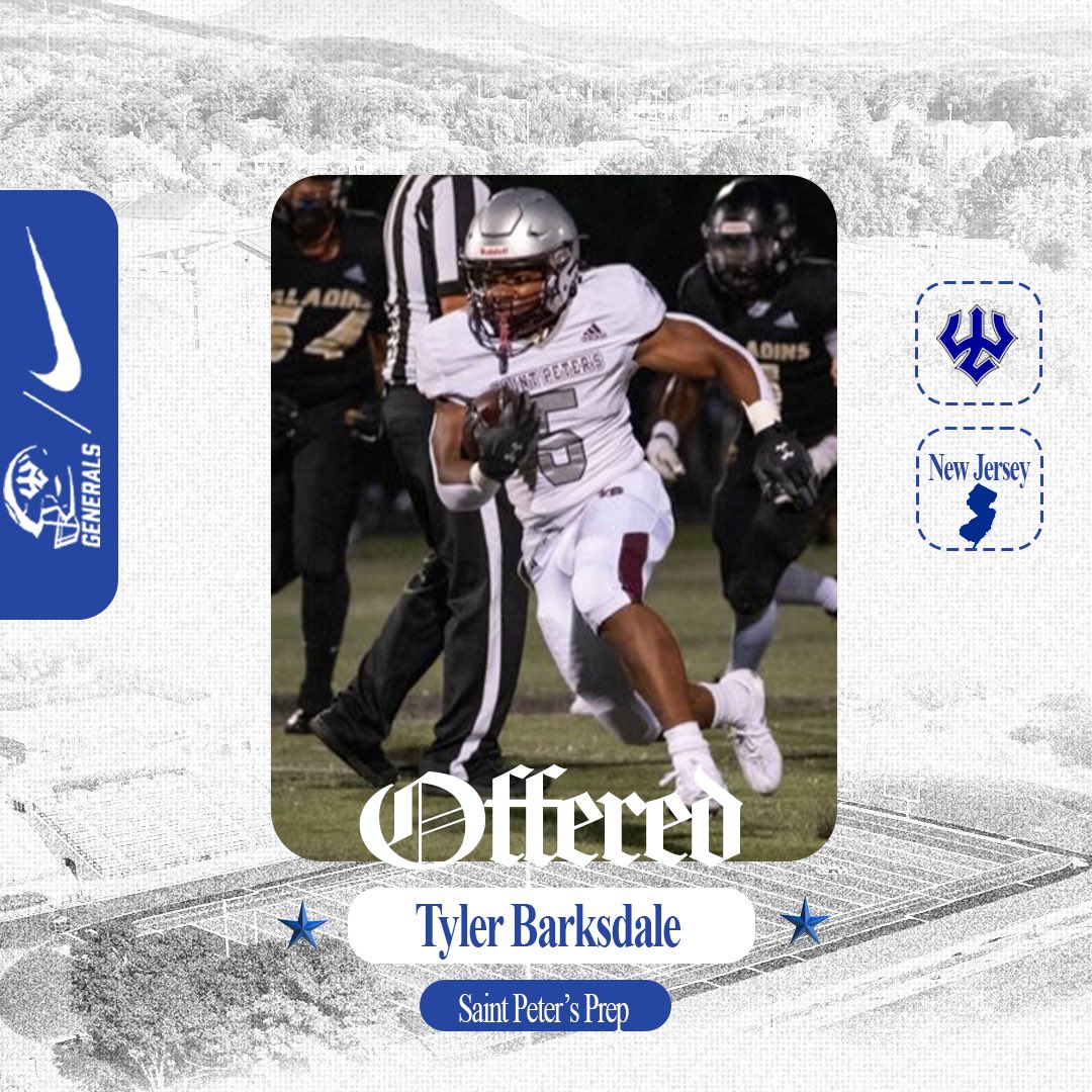 Grateful to receive a D3 Offer from Washington &amp; Lee! <a href="/Generals_Fball/">GeneralsFootball</a> <a href="/coach_rapoza/">Coach Rapoza</a> <a href="/NickKazandjian/">Coach K</a> <a href="/CoachRichHansen/">Rich Hansen 🏴‍☠️</a> <a href="/SeanBarowski_/">Sean Barowski Jr</a> <a href="/CoachOFlaherty/">Ryan O'Flaherty</a> <a href="/devell_jones/">vell 🏴‍☠️</a> <a href="/SPPFootball/">St. Peter's Football 🏴‍☠️</a>