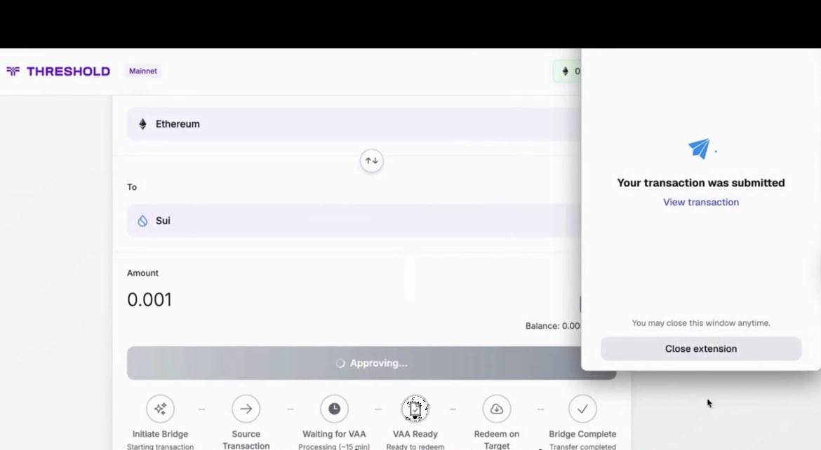 CipherBladeKid's tweet image. Big news on @TheTNetwork :You can now bridge tBTC between @SuiNetwork and @ethereum powered by Wormhole! Transfers take just 15–20 minutes, making BTC liquidity more accessible across both chains.

2.   Getting started is simple:

— Head to sui.threshold.network
— Connect…