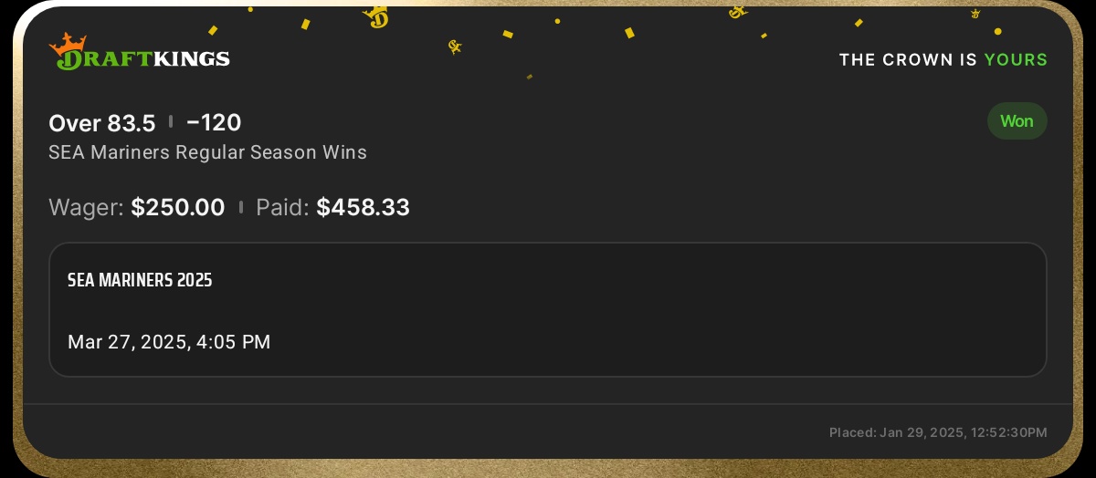 SandlotStats's tweet photo. Fun to cash this one with nine games to go 😉 https://t.co/l3oFUU7B0x