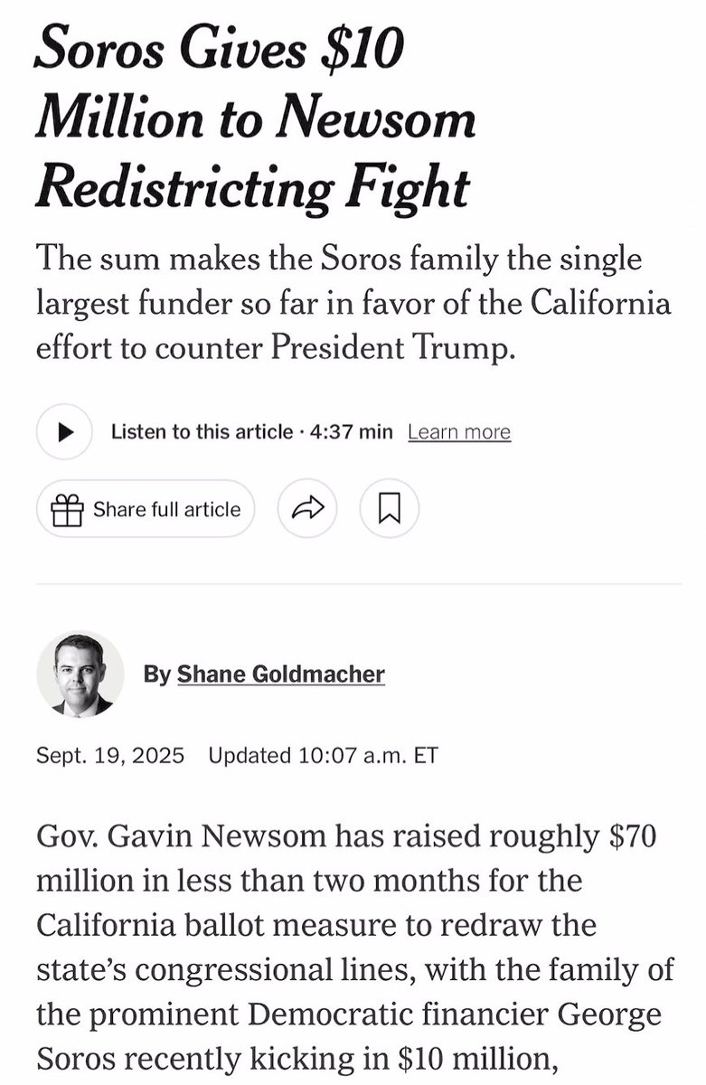 I was already skeptical of Prop 50, California's redistricting ballot initiative. But this just put me over the top. Soros just poured $10 million into it. I'm out. No on 50.