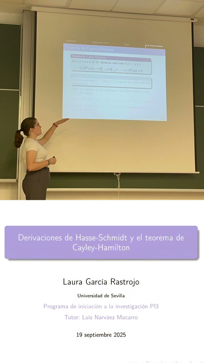 Presentación en el instituto de matemáticas de la universidad de Sevilla :)

"Derivaciones de Hasse-Schmidt y el teorema de Cayley-Hamilton"