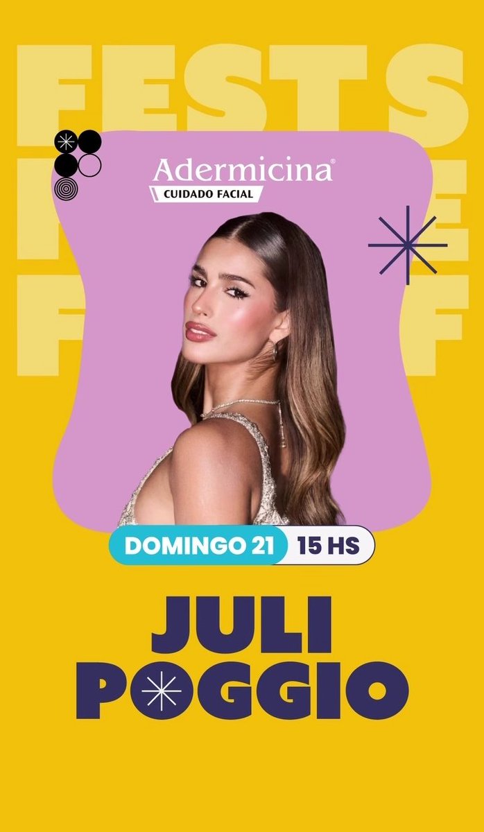archivepoggio's tweet photo. Juli este domingo 21 de Septiembre a las 15 hs en #PigmentoFest con Adermicina🩷 https://t.co/QHPcLrH85e