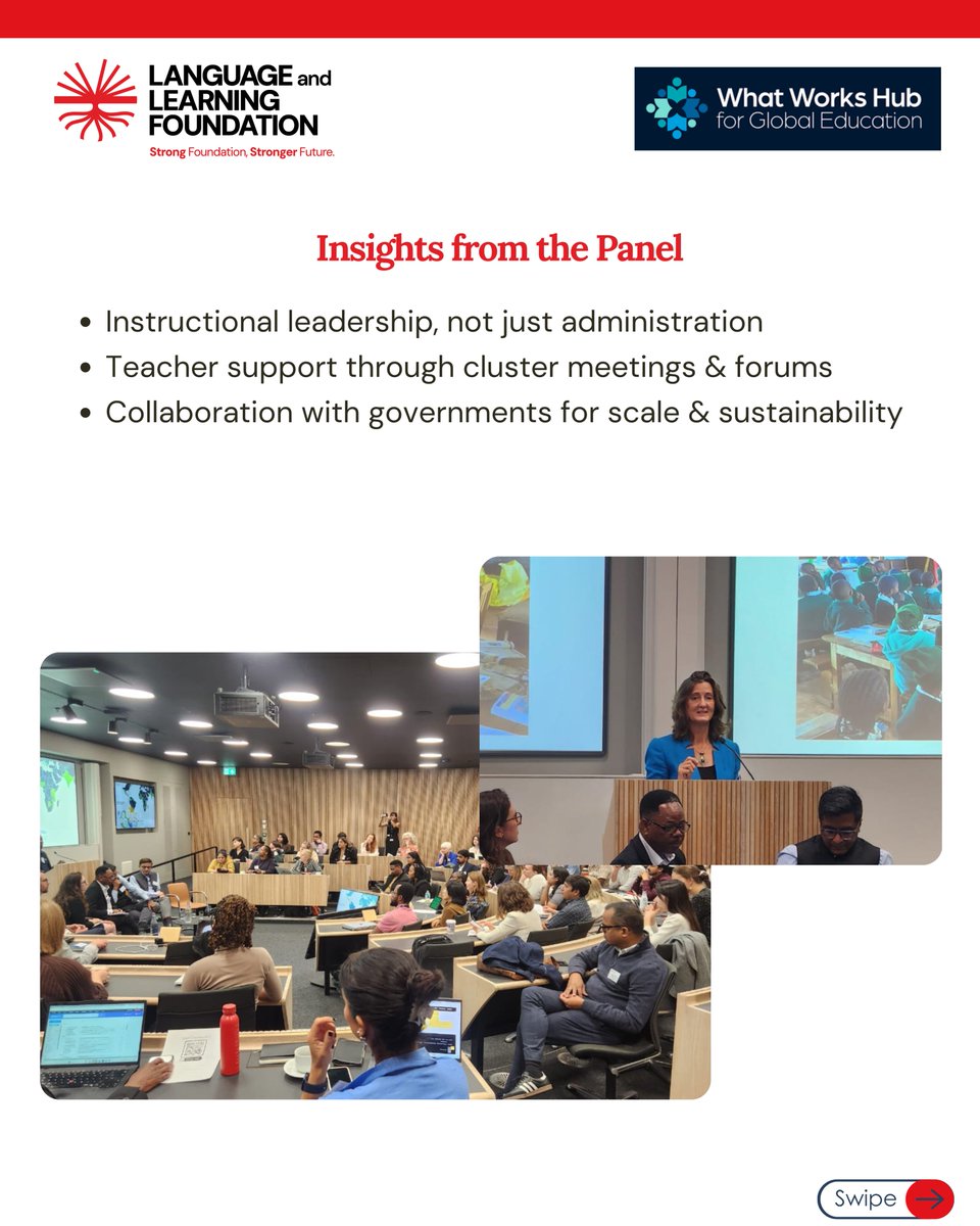 LLF_edu's tweet image. Delighted to join the What Works Hub for Global Education seminar at Oxford on “Maximising Impact when Resources are Tight.” Discussions focused on leveraging evidence, systems and collaboration to drive sustainable education reform.
#UKFIET2025 #FoundationalLearning #EdPolicy