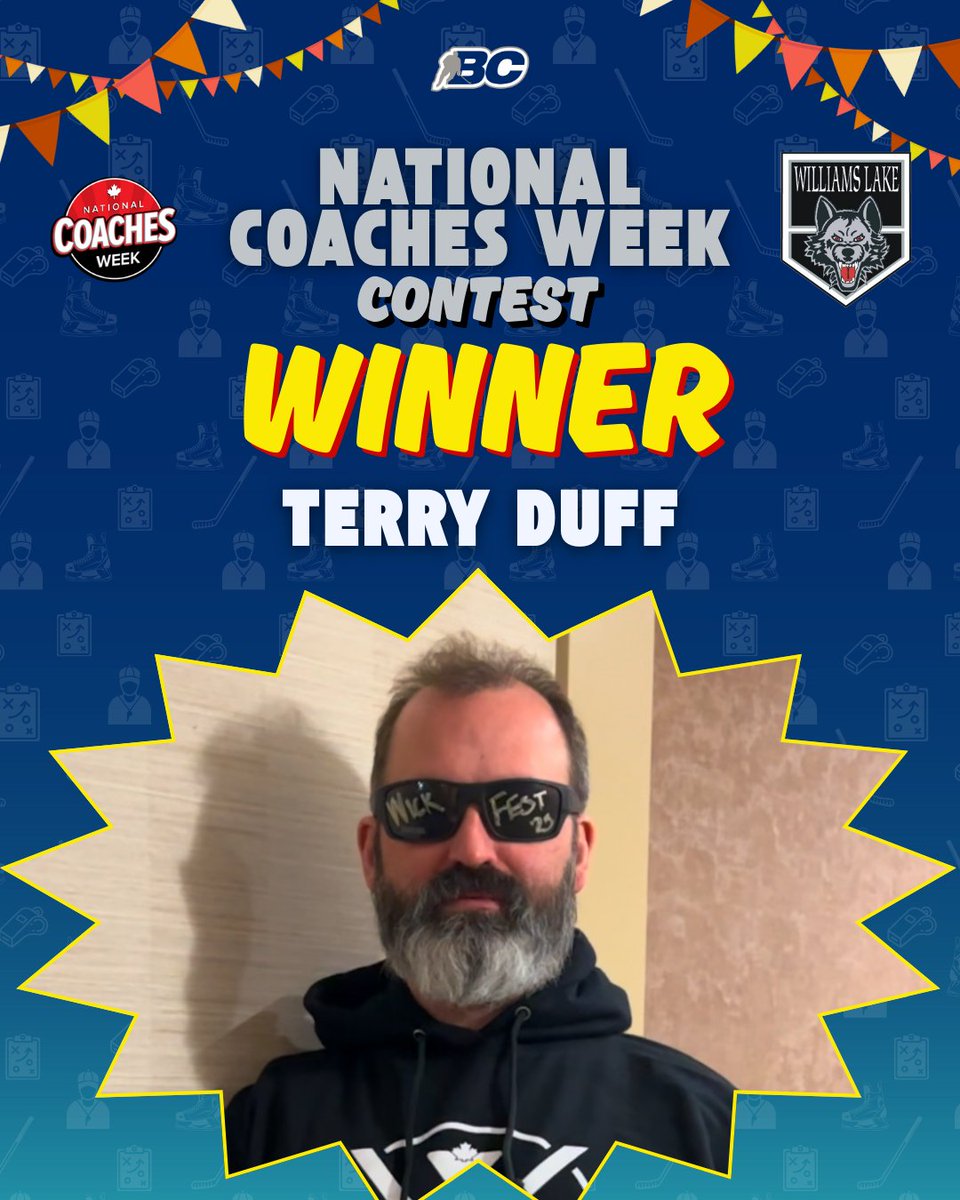 Stick taps to our first winner of BC Hockey’s National Coaches Week Contest, Terry Duff of Williams Lake Minor Hockey Association!

Click the link below to read about Terry!

#thankscoach 

bchockey.net/coaches/nation…