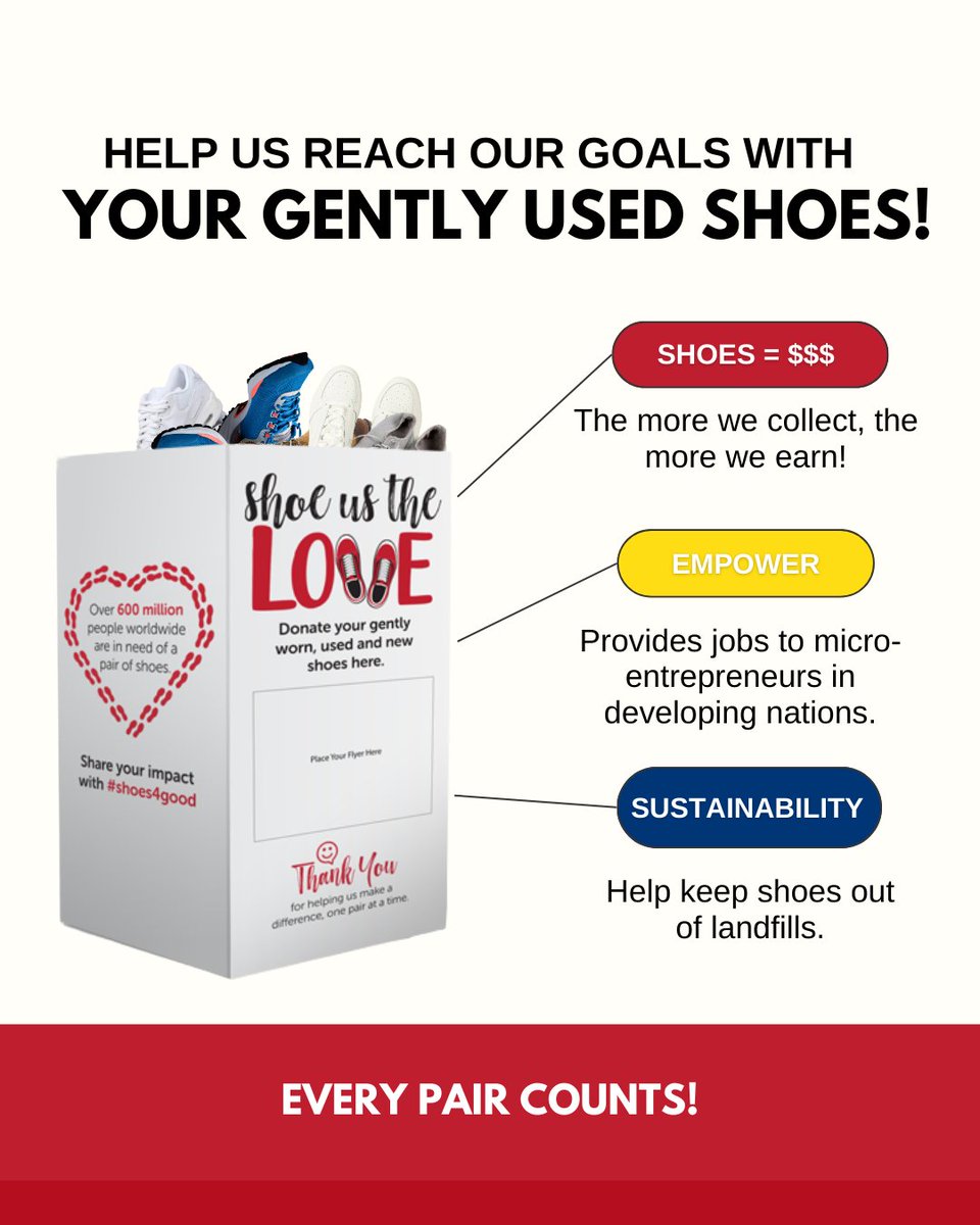 Baker Athletics is excited to partner with <a href="/funds2orgs/">Funds2Orgs</a> for our latest fundraiser! 

Starting with tomorrow's football game, we will be collecting gently worn, used and new shoes to help those in need! Collection bins will be placed at the ticket gates!