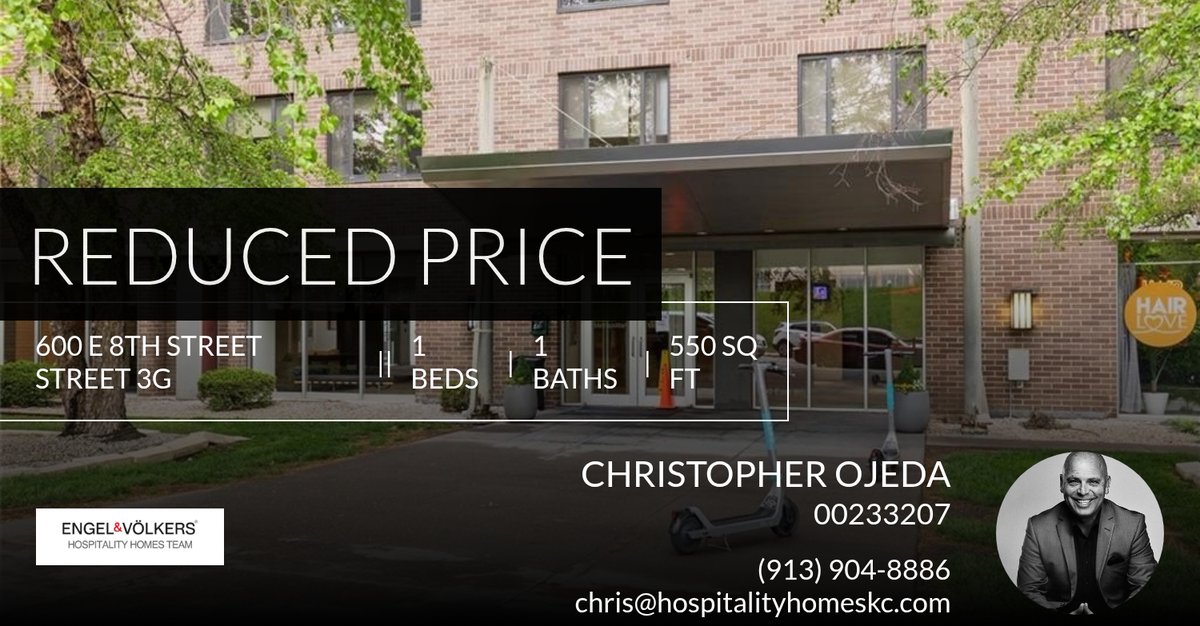 ChristopherOJ's tweet photo. 📍 Reduced Price 📍 This recently reduced home at 600 E 8th Street Street 3g in Kansas City won't last long, so, don't wait to set up a showing! Reach out here or at (913) 904-8886 for more information!

Christopher Ojeda https://t.co/8tMNWliqmb https://t.co/aVtAA5dqSV