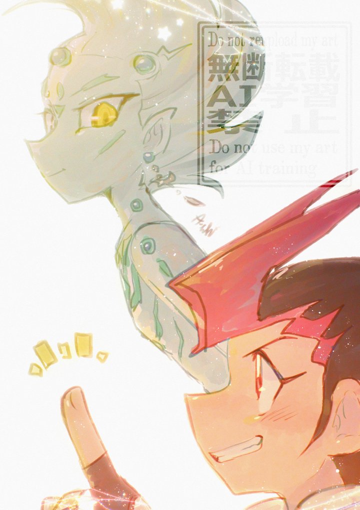 tukiedaV2's tweet photo. 寝る前に何か描きたくて。遊馬とアストラル https://t.co/zuLjViSqL3