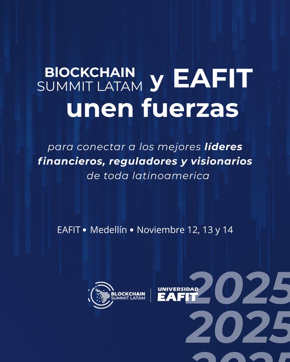 El único evento en Latinoamérica que reúne a bancos centrales y reguladores para discutir CBDCs, stablecoins, pagos, tokenización de activos, activos digitales y marcos regulatorios. 🔥
Blockchain Summit Latam será el 12, 13 y 14 de noviembre en 📍Medellín. #BSL2025
