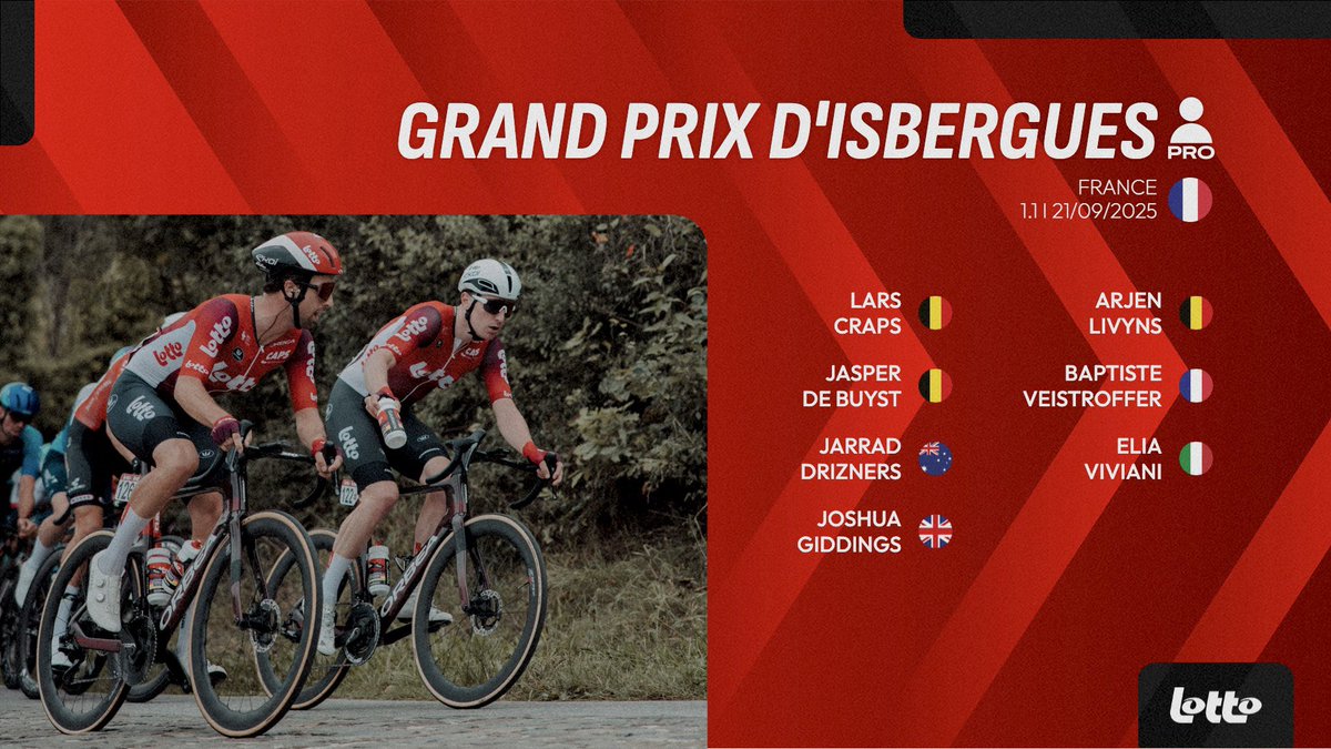 Lotto Cycling Team (@lottocycling_) on Twitter photo ๐ซ๐ท #GPIsbergues
Our team is ready for GP dโIsbergues on Sunday! ๐๐ผ ๐ซ๐ท #GPIsbergues
Our team is ready for GP dโIsbergues on Sunday! ๐๐ผ