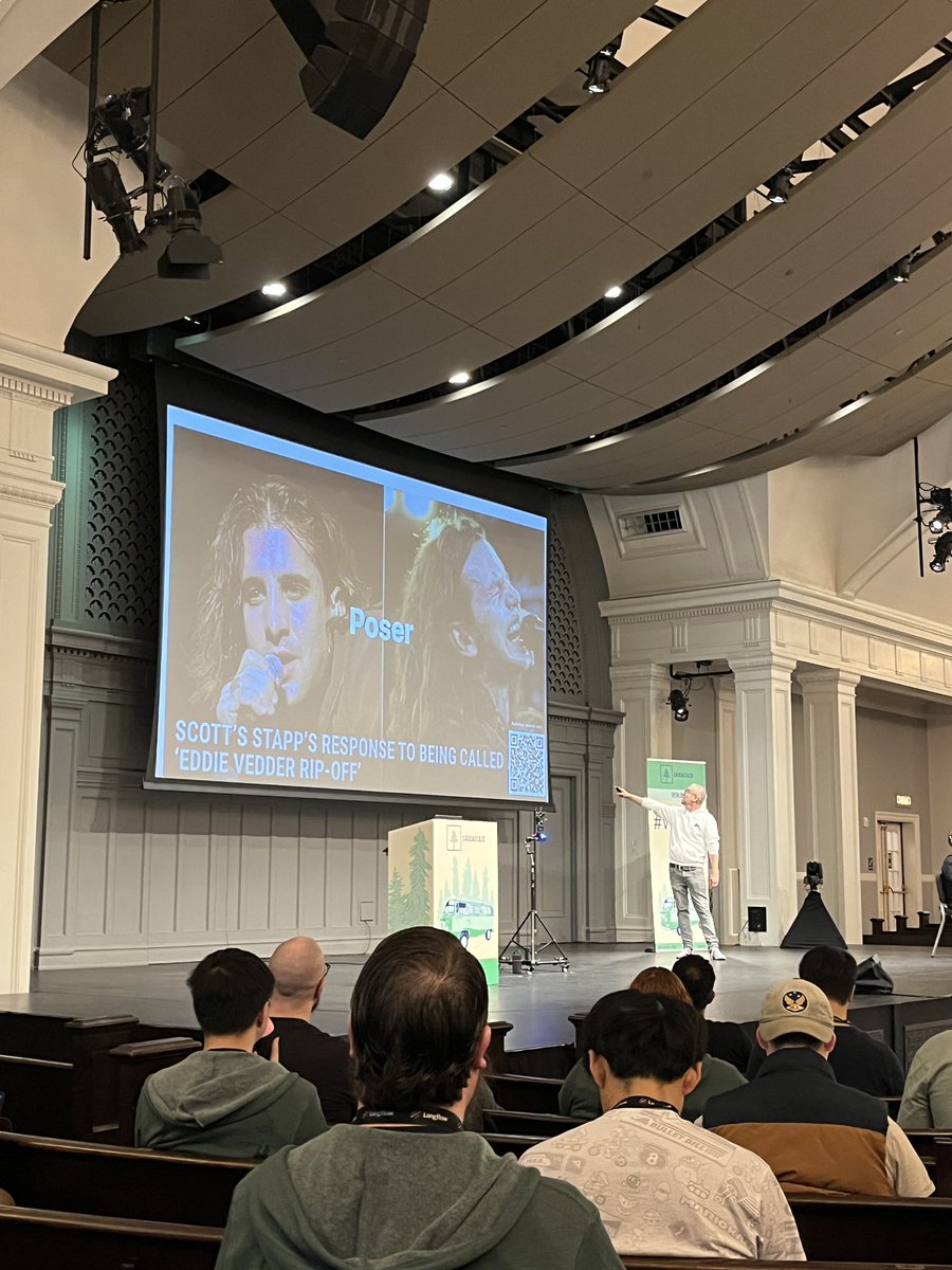 Kicking off the final day of <a href="/CascadiaJS/">CascadiaJS 🇺🇸 🇨🇦</a> w/ my boss and partner-in-crime <a href="/craigsdennis/">Craig Dennis</a> and Yorick the talking hand

Talking about his daughter, pride, prompt injections from her soccer coach, truth windows, building, AI Avenue,