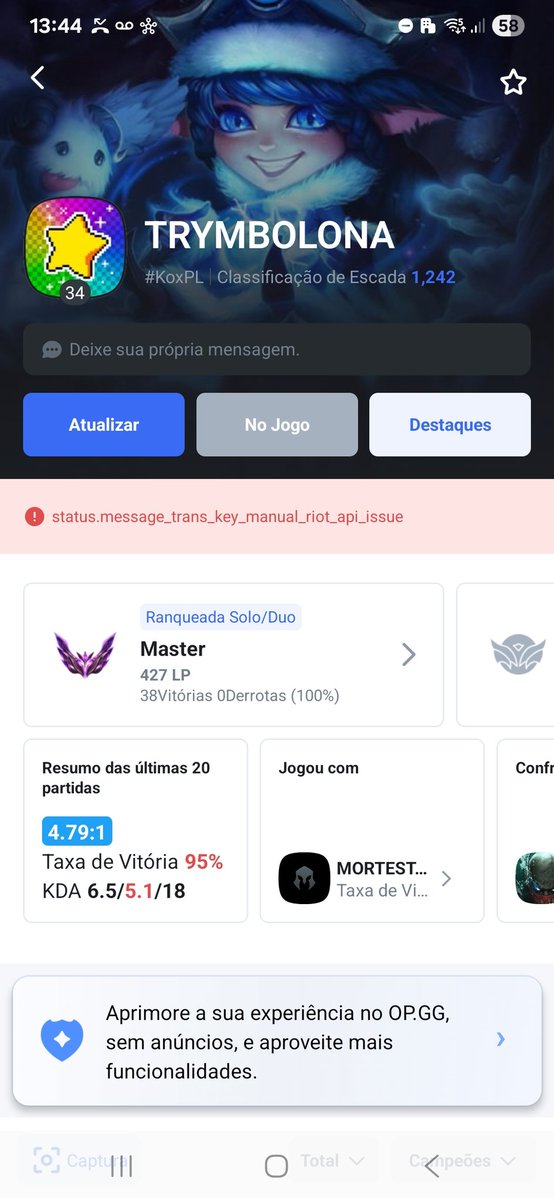 O Trymby segue invicto (coisa absurda)