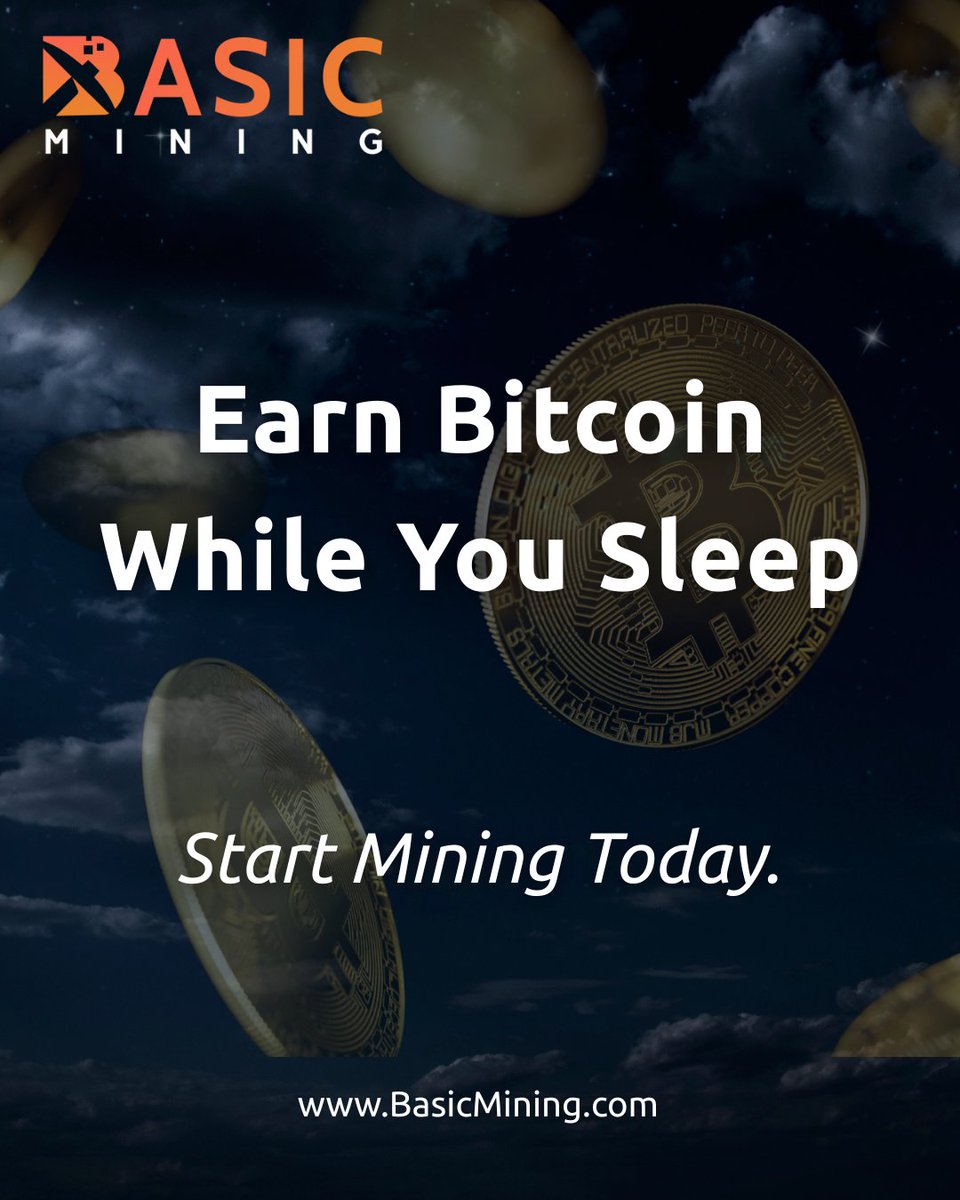 BasicMining's tweet image. 💤 Imagine waking up to more Bitcoin in your wallet…
With Basic Mining, that’s your reality:
⚡️ Miners work 24/7
💰 Daily BTC payouts
🔒 Secure hosting & real-time tracking
🌐 Transparent, hassle-free mining
👉 Don’t just save money — make your money work for you while you…