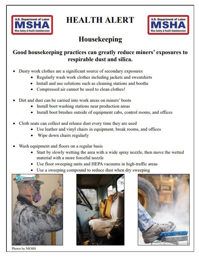 MSHA Housekeeping - Health Alert

msha.gov/news-and-updat…