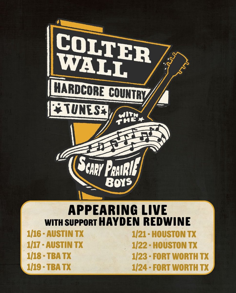 Colter Wall announces 2026 tour dates.