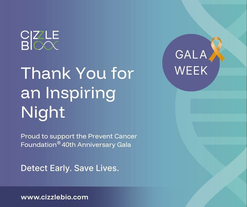 CizzleBio's tweet photo. Thank you @preventcancer for uniting such an inspiring community at this year’s Gala. We’re proud to sponsor and advance early detection with two simple blood tests – CIZ1B (lung) & DEX-G2 (gastric).
#DetectEarlySaveLives #PreventCancerGala
@InovaHealth @StomachCancer_ @lungevity https://t.co/7Oys5qLamj