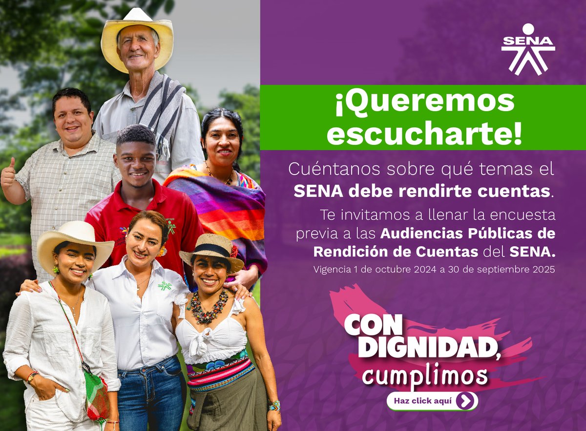 En el marco de la Rendición de Cuentas Regionales 2024 – 2025, queremos escuchar tu voz. 
Tu opinión es clave para identificar los temas de mayor interés ciudadano.
Responde la encuesta aquí: forms.office.com/r/Ni181W399a
¡Contamos contigo!