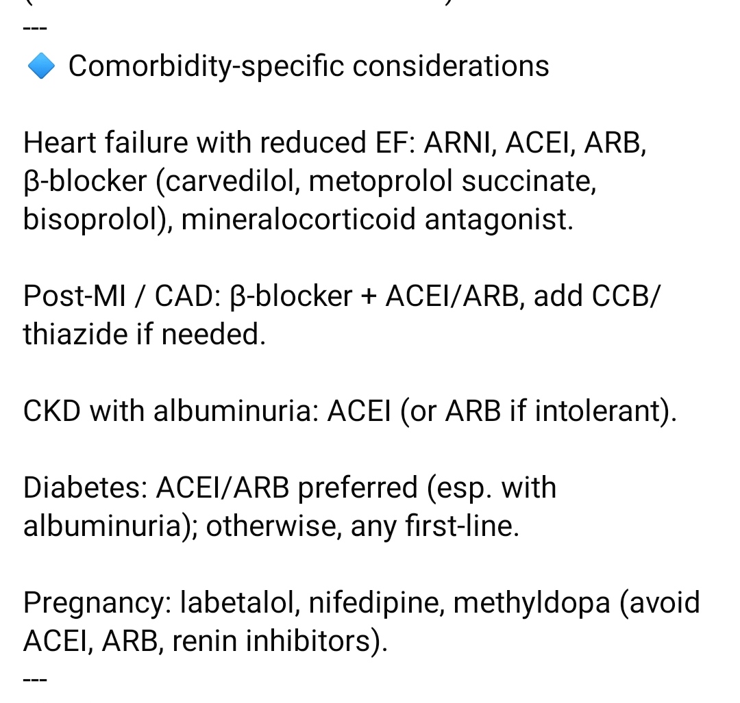 hamedabdul1's tweet photo. 🩺 2025 AHA/ACC Hypertension Guideline – Key Updates &amp; Pharmacologic Approach
#Hypertension #BloodPressure #Cardiology #InternalMedicine #ClinicalGuidelines #AHA #ACC #Nephrology #PrimaryCare #HeartHealth #PreventiveCardiology #CKD #DiabetesCare #StrokePrevention https://t.co/TW6DEKCo9p