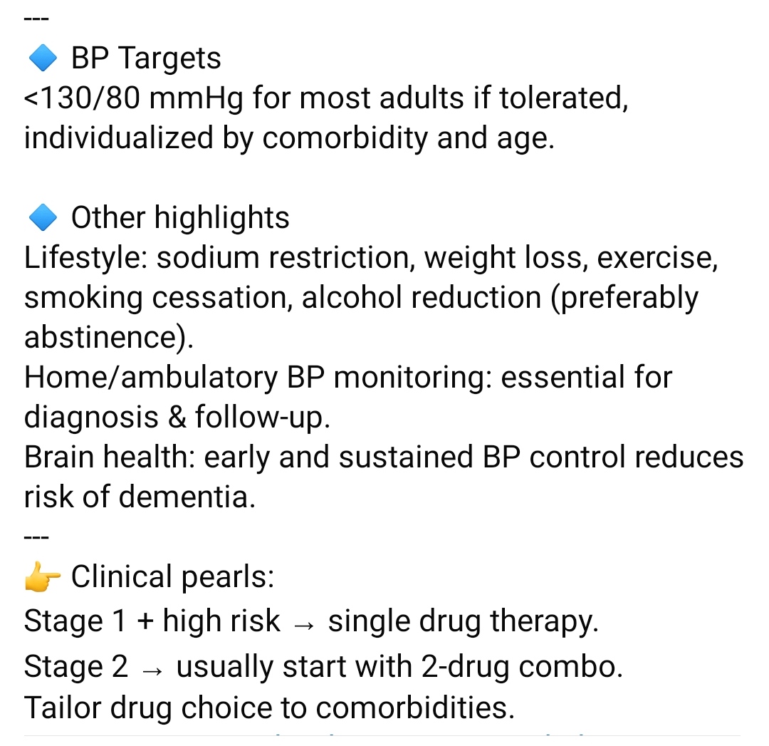hamedabdul1's tweet photo. 🩺 2025 AHA/ACC Hypertension Guideline – Key Updates &amp; Pharmacologic Approach
#Hypertension #BloodPressure #Cardiology #InternalMedicine #ClinicalGuidelines #AHA #ACC #Nephrology #PrimaryCare #HeartHealth #PreventiveCardiology #CKD #DiabetesCare #StrokePrevention https://t.co/TW6DEKCo9p