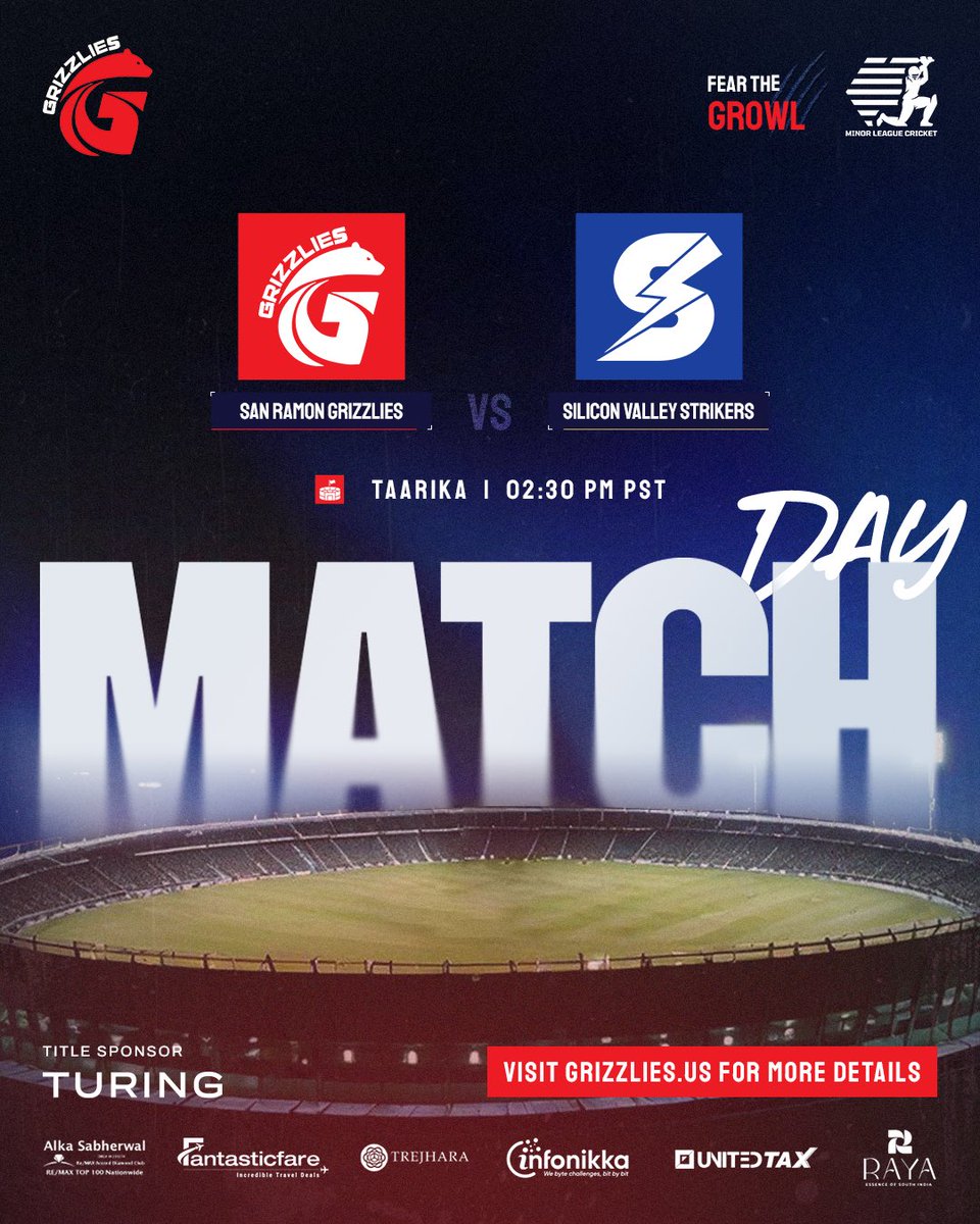 It's #matchday in the Den with the Strikers 🐻⚡

#FearTheGrowl #SRGvsSVS #MiLC2025