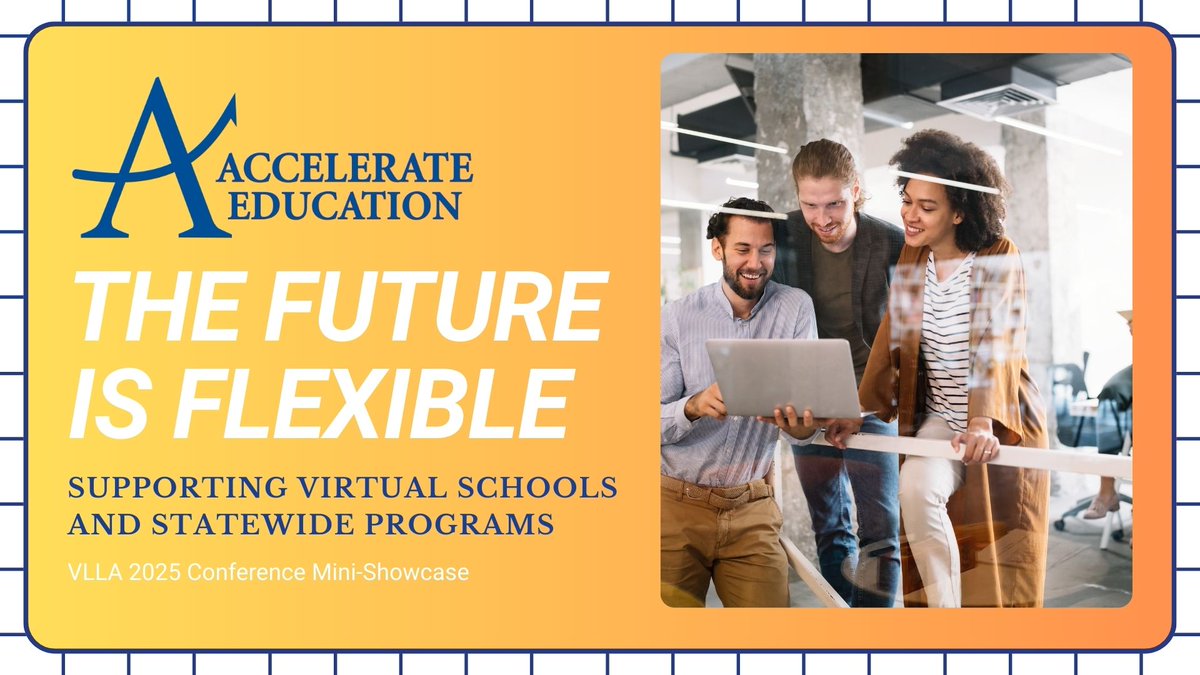 AccelerateEd's tweet image. The Future is Flexible: Supporting Virtual Schools and Statewide Programs

Join Accelerate Education for a fast-paced, info-packed session on how we provide both the curriculum foundation and the services layer needed for sustainable, scalable online learning.

#VLLA2025