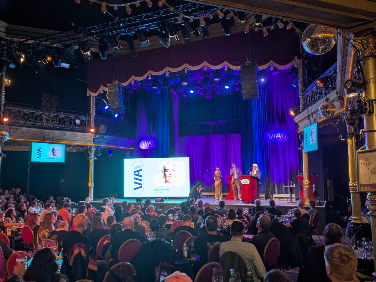 Huge thanks to <a href="/VUT/">Vut</a>, Jörg Heidemann, the VIA Awards &amp; @Reeperbahn_Fest for recognising IMPALA with the Indie-Axe! 🧡

🙌 Honoured to celebrate independence, diversity &amp; the future of our sector in Hamburg 🇩🇪 

More info ℹ️👉 tinyurl.com/3jart6sn