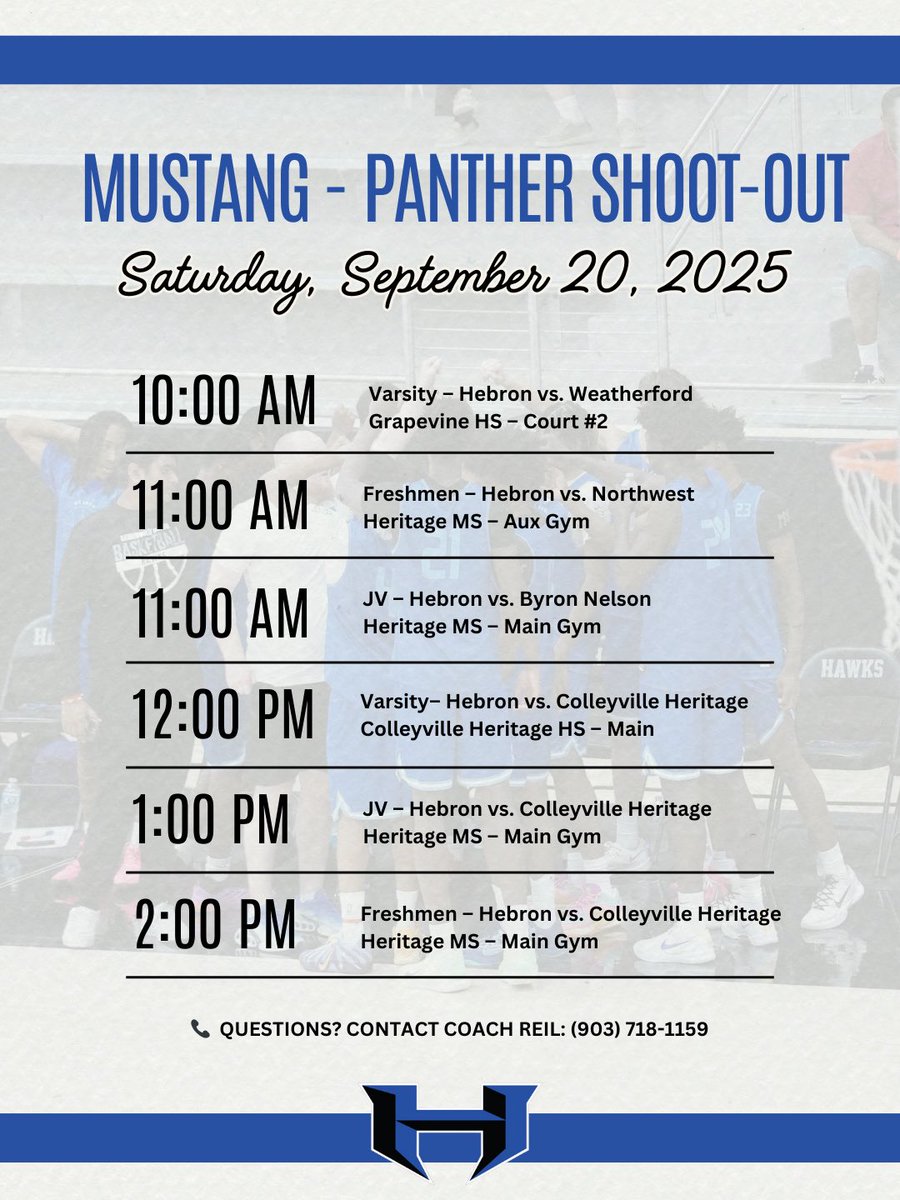 HebronHawksBB's tweet image. Another OPPORTUNITY for all of our guys this weekend @GHSmustanghoops - @TheVilleHoops Shoot-Out💪🏽
#ItsJustWork #AttentionToDetails #LoveYourBrothers #Family