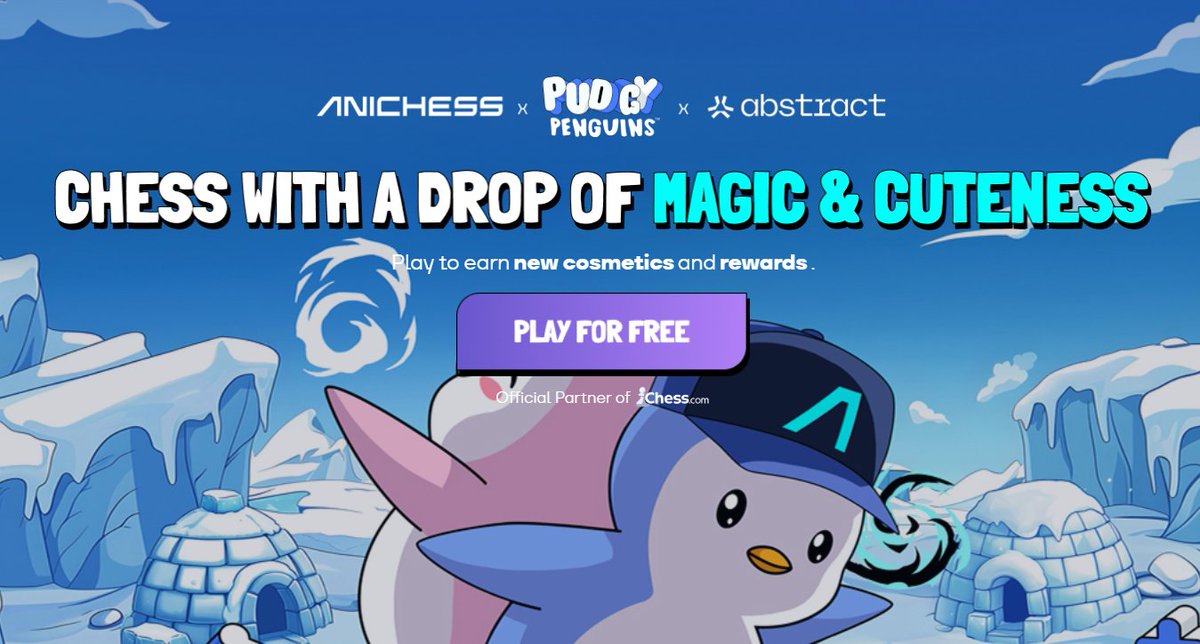 Anichess is LIVE on Abstract!!

Incredible partnerships are being shipped. 

Branding, Game, Cuteness. What more do you need?

It's Chess on Abstract!!!