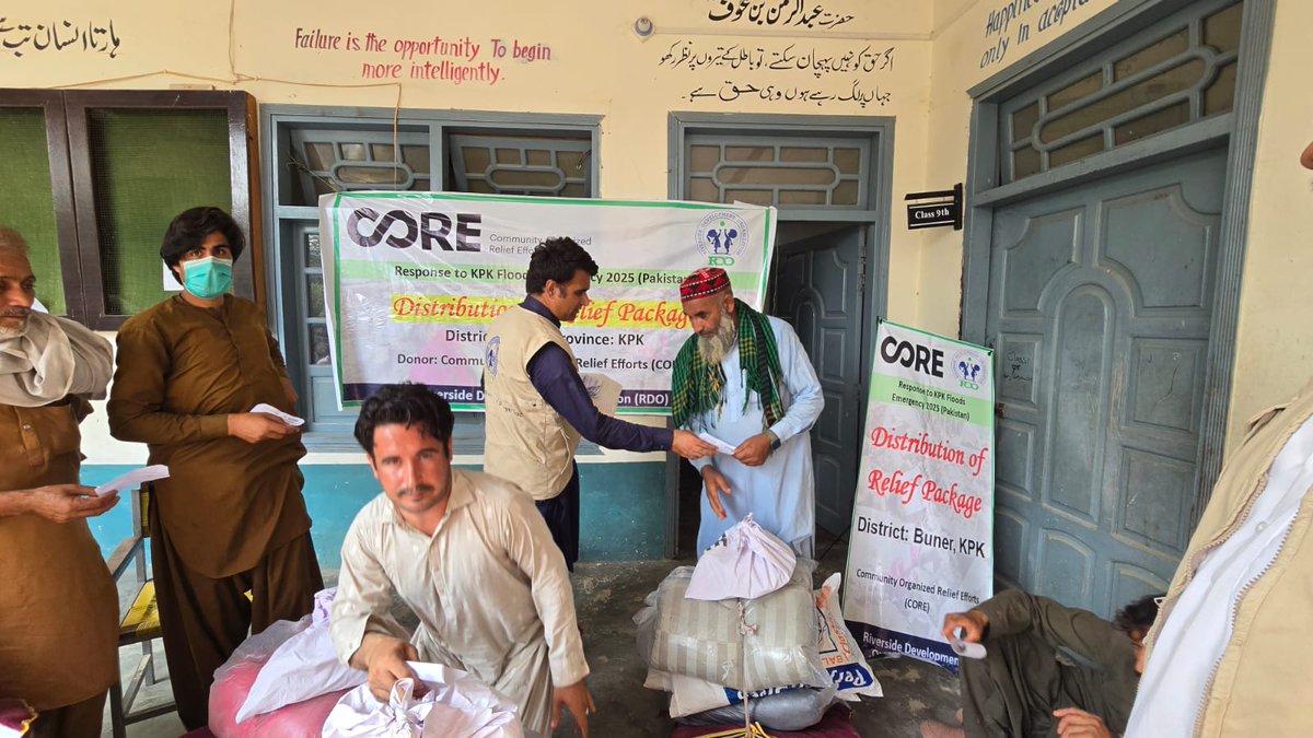 COREresponse's tweet image. Following a devastating cloudburst incident in Buner District, Pakistan, that caused deadly flooding, CORE’s local partner, Riverside Development Organization (RDO), has completed the distribution of winter kits to flood-affected communities in the area.

#cloudburst #pakistan