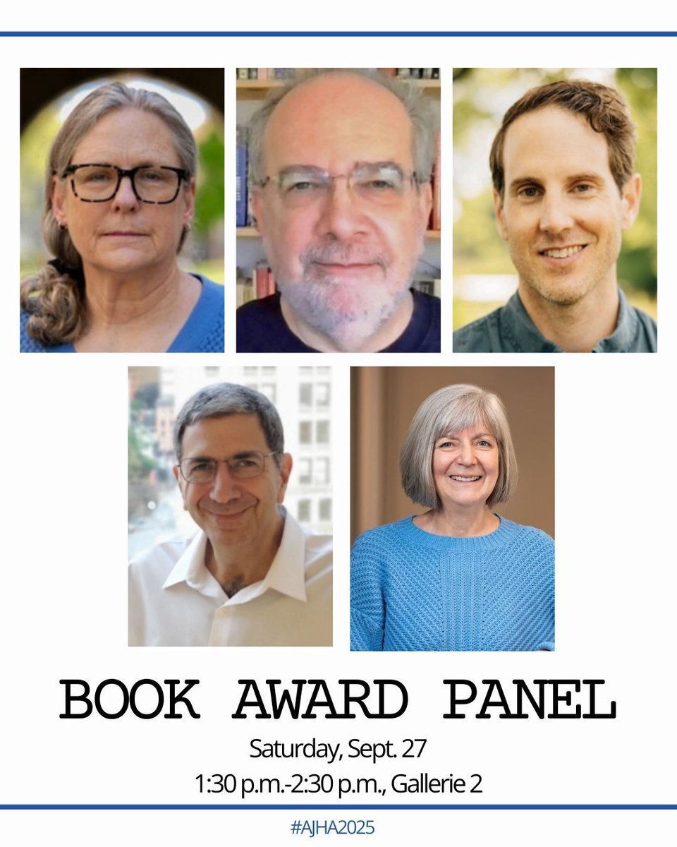 With only six days to go until #AJHA2025, we're celebrating Gwyneth Mellinger, Ira Chinoy, Jeremiah Favara, Larry Heinzerling, Randy Herschaft and Ann Cooper--the six authors of the books receiving this year's Book Award and honorable mentions. Catch them at their Saturday panel!