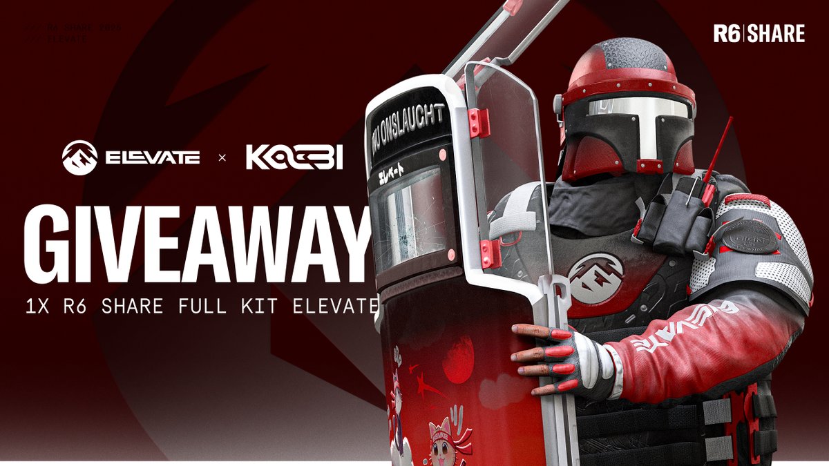 🎁 R6 Share Full Kit Elevate Giveaway 🎁

▶️ Follow <a href="/MadeByKOOBI/">Elevate KOOBI</a> &amp; <a href="/ElevateGG/">ELEVATE</a> 
▶️ Like &amp; Retweet
▶️ Tag 2 friends

The winners will be drawn on 27.09.2025