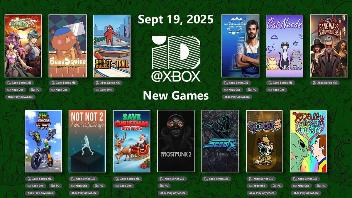 ID_Xbox's tweet image. Yesterday 12 indie games launched through ID. Today we launch another 13! Take a look at &apos;em all! 💚 

If you want to look at any a little more in depth, there are links in the comments below.