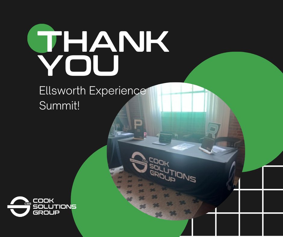 CookSolutionsGr's tweet image. CSG is proud to support our VAR at the Ellsworth Experience Summit! Showcasing the latest in Remote Managed Services Technology and celebrating a strong partnership! #VAR #CSG #TechnologySummit