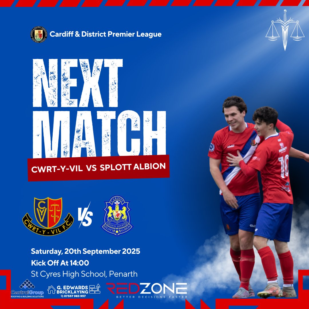 The best thing about not having a pitch controlled by Cardiff Parks, our pitch survived the bad weather at the start of the week, and we have a fixture tomorrow.

We welcome Splott Albion to St Cyres as we get our league campaign underway.

Come down and support the lads.