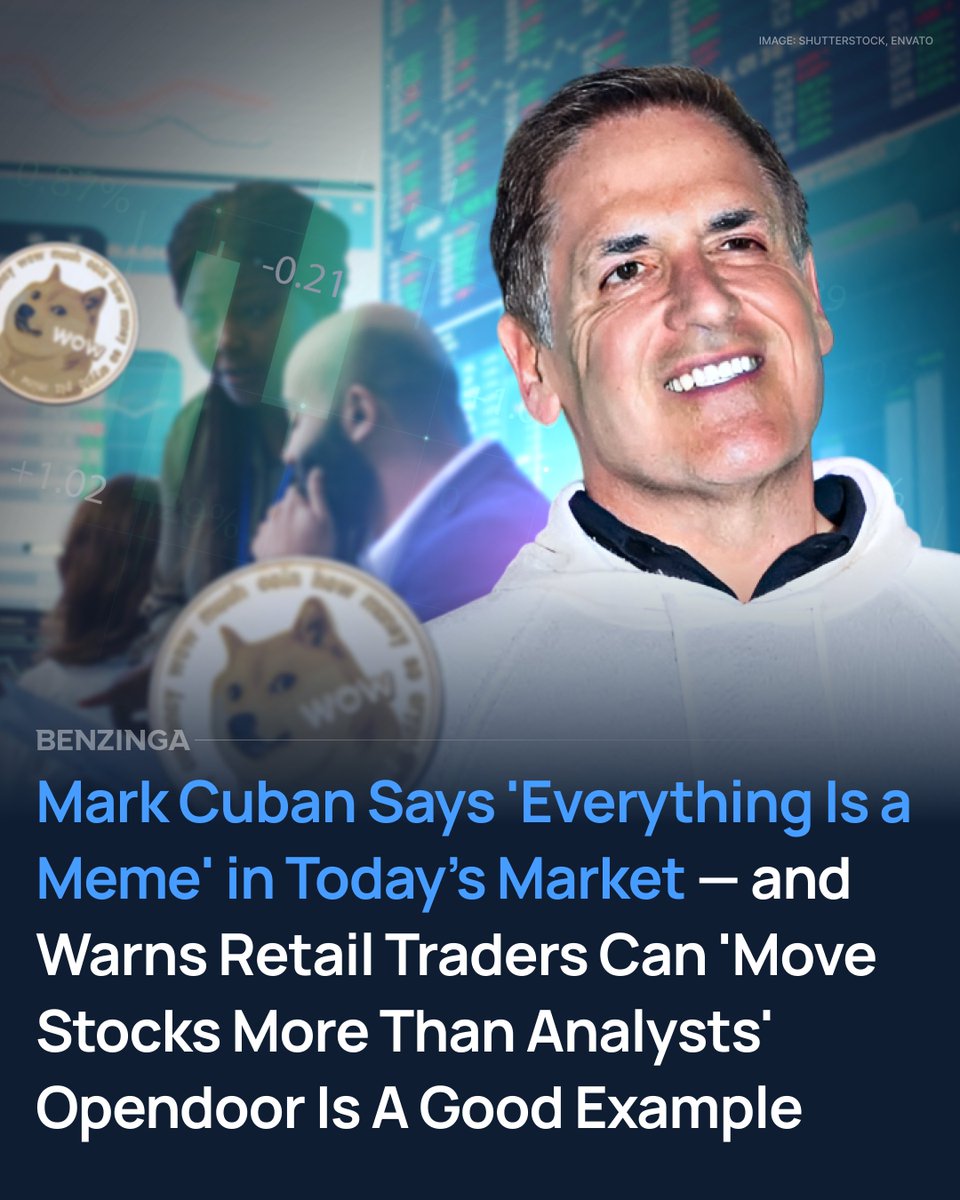 Mark Cuban believes markets have entered a new era where “everything is a  meme,” and retail traders wield more influence than Wall Street analysts.  In a recent conversation with Axios, Cuban compared