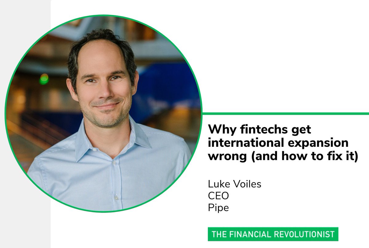 Fin_Revolution's tweet image. Why do so many #fintechs stumble when they go global? 🌍

Luke Voiles, CEO of @pipe, shares the biggest mistakes fintechs make — and the playbook for staying ahead: practical strategies + scalable, adaptable infrastructure: thefr.com/news/why-finte…

#FintechNews #Innovation