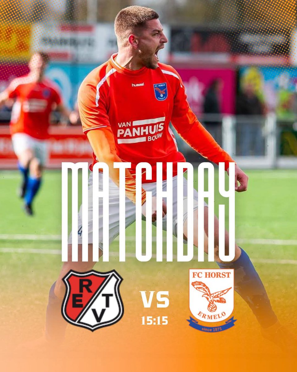 De competitiestart van FC Horst is "uit" tegen Robur et Velocitas. Aftrap om 15.15 uur in Apeldoorn. #zinin!