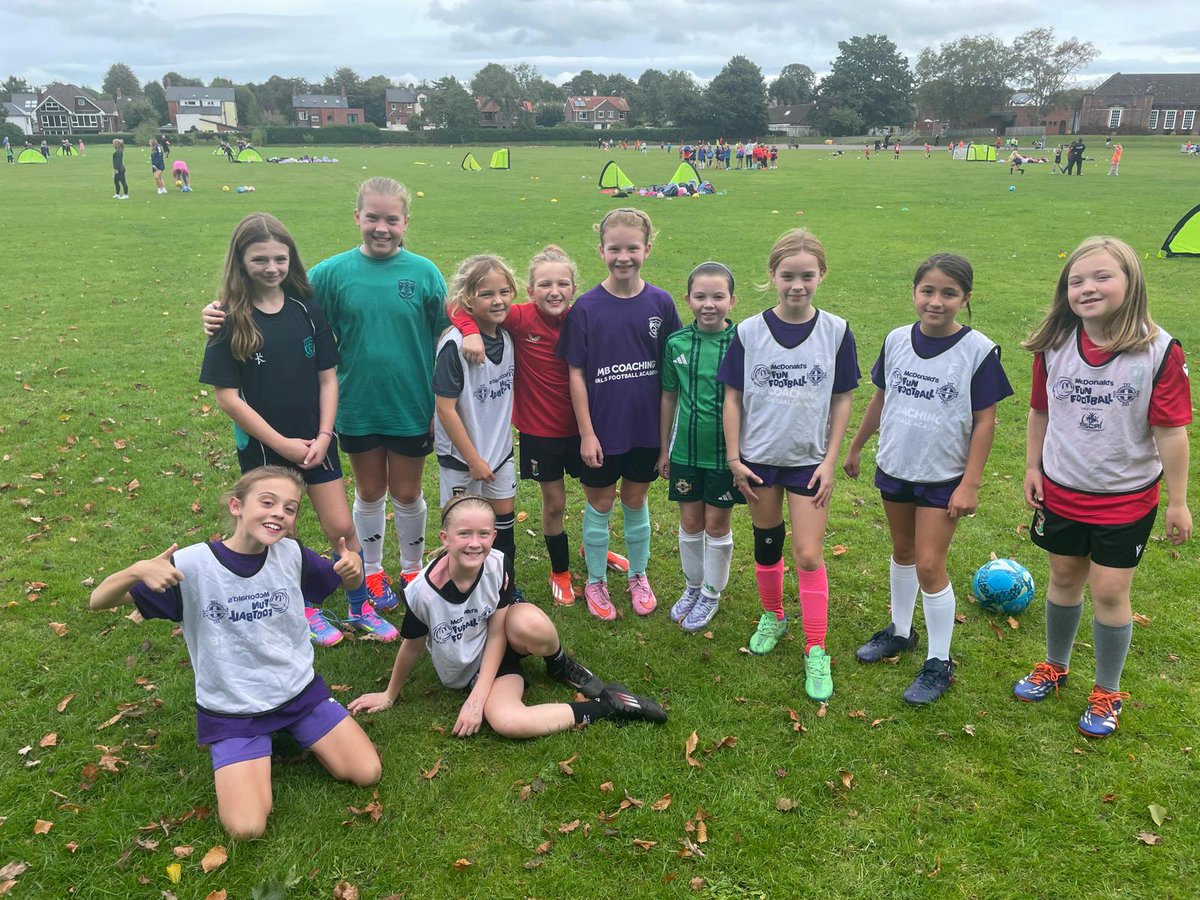 Week 3 of our Strandtown Girls Football Academy ✅ 

More than 80 Girls enjoyed a fun, safe and inclusive football session with support from the Coaches from the Belfast Met Football Academy.
